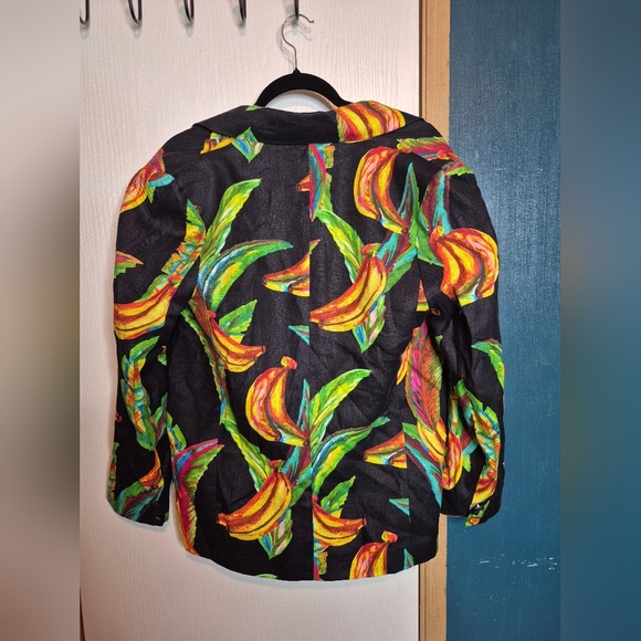 610🦃🎄 NWT farm rio preta banana linen blazer and pants set - Picture 2 of 13